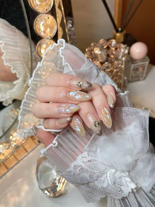 ネイル 23時まで❤︎韓国、 ワンホンネイルのネイルデザイン