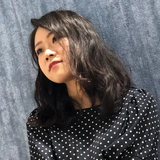 セミロング 大場 優のヘアスタイル