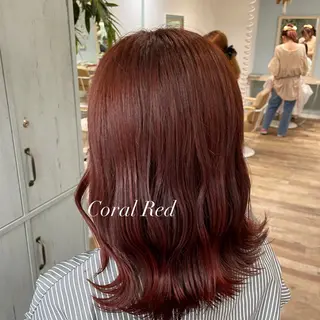 ミディアム ピンク・ラベンダー/ レイヤー/NANAのヘアスタイル