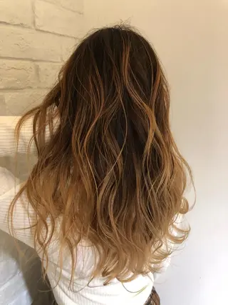 セミロング カラー olino 【オリノ】西田辺のヘアスタイル