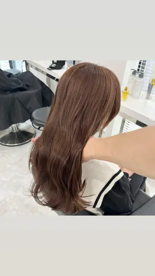 カラー 似合わせ💗透け感 💗うる艶カラー💗のヘアスタイル