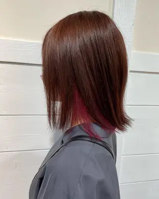 ミディアム カラー 足立 悠輔のヘアスタイル