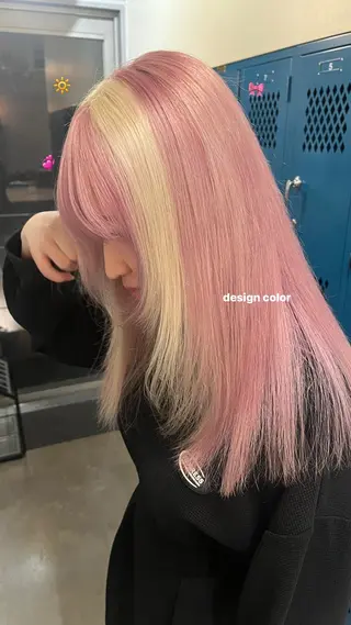 ロング カラー レイヤーカット/ハイ トーンカラー/きらのヘアスタイル