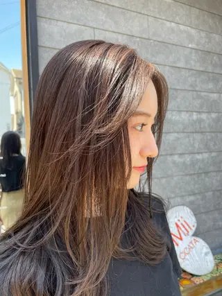 セミロング 🌈HAPPYになる hair🌈ユウカのヘアスタイル