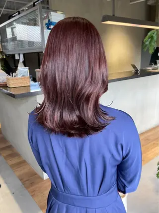 セミロング カラー yuki / 岡崎ハイトーンカラーのヘアスタイル