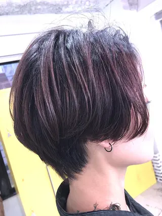 ショート カラー パーマ ヘアアレンジ GRAND OMOTESANDOのヘアスタイル
