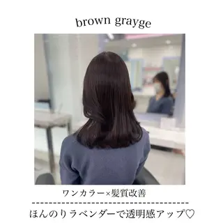 セミロング カラー ヘアアレンジ Ella所属・nana【艶髪】/ レイヤー/縮毛矯正のヘアスタイル