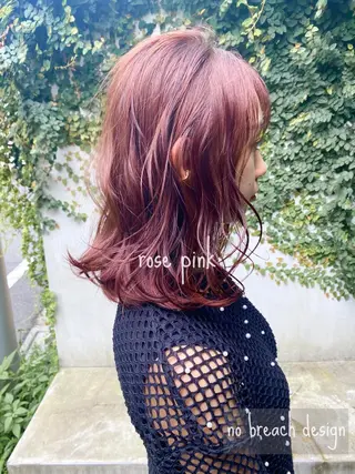 ミディアム カラー ヘアアレンジ ブリーチなしで透明感 艶カラー【Ryo】のヘアスタイル