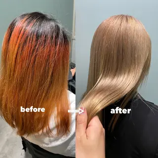 ロング カラー 美髪ストレート 川本雄己のヘアスタイル