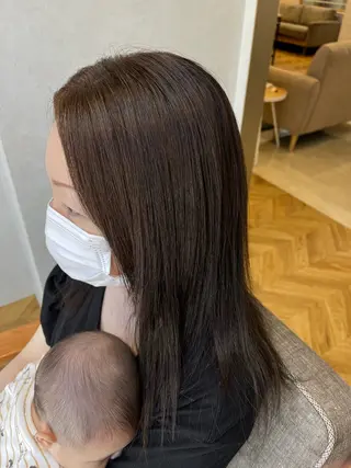 セミロング カラー number大分/ 磯部栞里のヘアスタイル