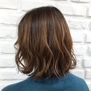 ミディアム 【暖色カラー特化】 中山由梨のヘアスタイル