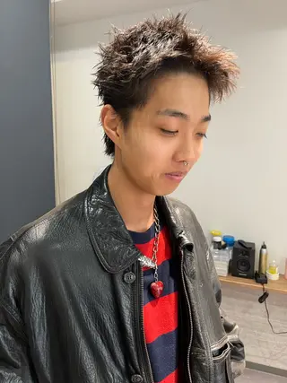 ショート メンズ アトム/ウルフ パーマ/レイヤーのヘアスタイル