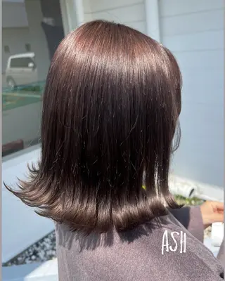 ミディアム カラー 友田 未来のヘアスタイル