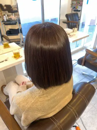 ミディアム sunquestみずほ台所属・韓国風ハイトーン ハヤタ💎のヘアスタイル