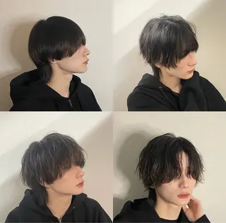 ミディアム パーマ メンズ ニュアンス/フェザー /ウルフ/伶馬のヘアスタイル