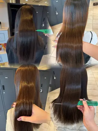 ロング うる艶＆縮毛矯正 ⟡.·小林理菜⟡.·のヘアスタイル