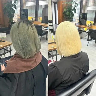 ショート カラー ENA💗NEXT /ハイトーンエクステのヘアスタイル