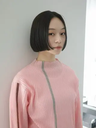 ショート カラー 🌱ぱつっと/ボブ 🌱のヘアスタイル