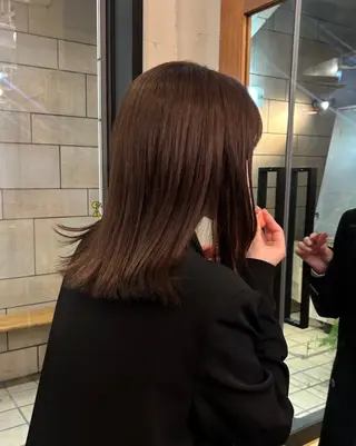 セミロング カラー 無料カラー🧹 miyukiのヘアスタイル