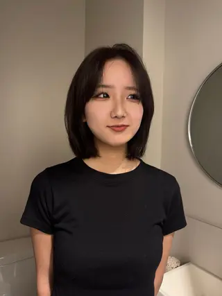 ミディアム カラー 植木 まりなのヘアスタイル