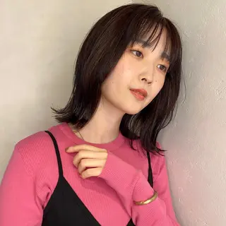 ミディアム カラー irwi/イルウィ所属・miku🎀門前仲町 ブリーチ・レイヤーのヘアスタイル