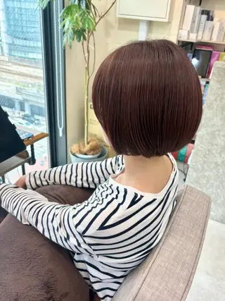 ショート カラー 桜木町2分/くびれ /ボブ/ナチュラルのヘアスタイル