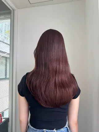 カラー maina/透明感 ベージュ/暖色カラーのヘアスタイル