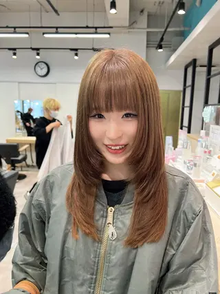 セミロング 🌞レイヤー×カラー 前川那津美🌞のヘアスタイル