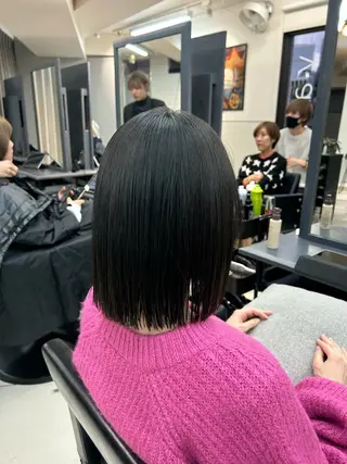 ショート レイヤー×ツヤカラー 渋谷/kougaのヘアスタイル