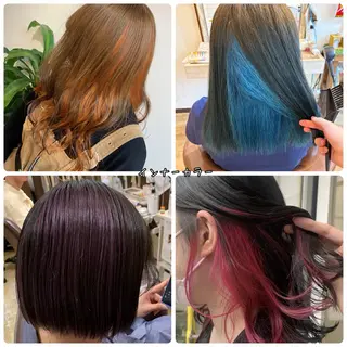 ミディアム カラー haruki💐笹塚 インナーカラーのヘアスタイル