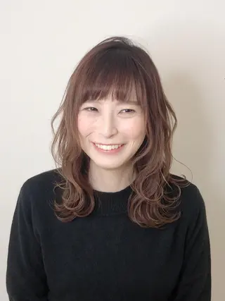 セミロング カラー 門田 恭弥のヘアスタイル