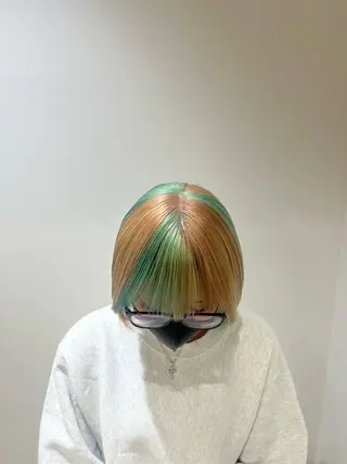 ミディアム ブリーチカラー特化 美容師/𝕐𝕌𝕀のヘアスタイル