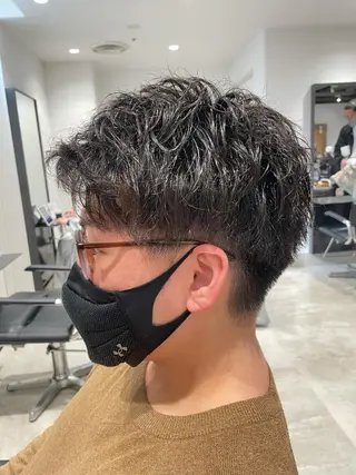 ショート カラー パーマ ヘアアレンジ メンズ パーソナルカラー合わ せたカラー🤍なつみのヘアスタイル