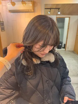 セミロング カラー Rico / bob/グレージュのヘアスタイル