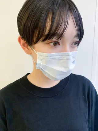 ショート nuu所属・💜ショート💜 ウルフ、ボブ二色亜美のヘアスタイル