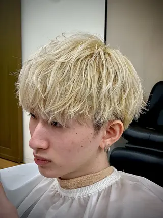 ショート カラー パーマ ヘアアレンジ メンズ 似合わせメンズカット /ニュアンスパーマのヘアスタイル