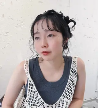 セミロング カラー パーマ ✴︎UNU ✴︎モエカのヘアスタイル