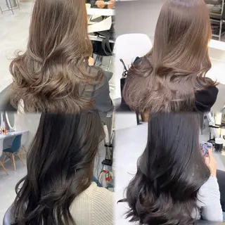 カラー レイヤー、美髪矯正 🌹韓国ヘア芹奈のヘアスタイル