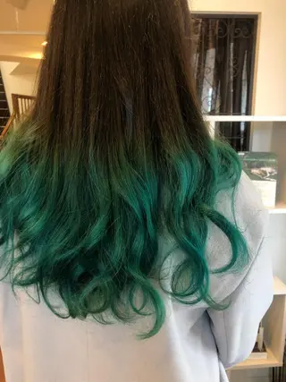ロング カラー MOLLA 浅香山店所属・谷口ゆめ/縮毛矯正/ カット/美眉ワックスのヘアスタイル
