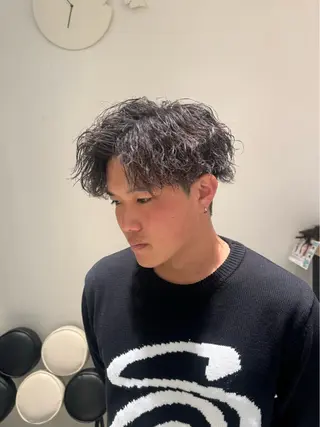 ショート パーマ メンズ FADE&LINE小倉店所属・原田 尚満のヘアスタイル