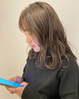 セミロング カラー pino.【ピノ】所属・pino代表ナガタ ユースケ/荻窪美容室のヘアスタイル