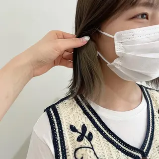 ショート カラー 🤍似合わせパーマ 奥田沙耶🫧のヘアスタイル