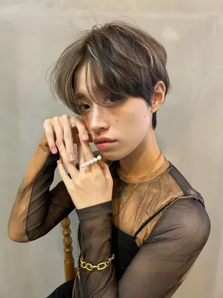 ショート カラー ショート/ボブ専門 宮脇美奈/南船場のヘアスタイル