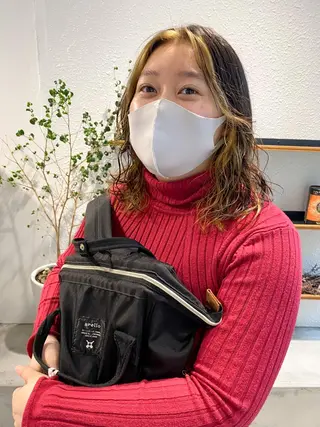 セミロング カラー パーマ ヘアアレンジ メンズ キッズ ネイル マツエク・マツパ パーマスタイル🔅 sayacaのヘアスタイル