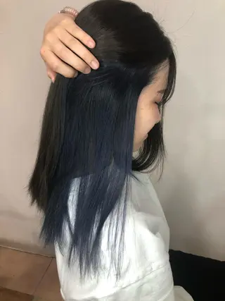 セミロング カラー 福岡 舞のヘアスタイル