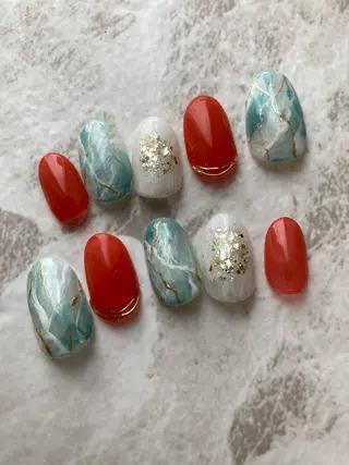 セミロング カラー パーマ ヘアアレンジ メンズ キッズ ネイル マツエク・マツパ auladenail アウラデネイルのネイルデザイン