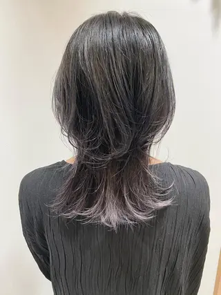 ミディアム カラー 🐺ウルフ/レイヤー 似合わせ‎🤍沙羅のヘアスタイル