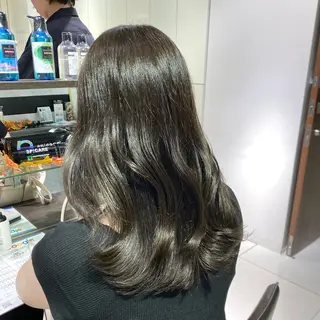 セミロング カラー ヘアアレンジ ブリーチなしカラー /ベージュ/安形翔のヘアスタイル