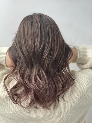 ミディアム 🌟髪質改善ケアカラ ー美髪縮毛矯正y🌟のヘアスタイル