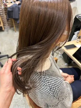 ショート カラー パーマ ヘアアレンジ ボブ/レイヤー/ニュ アンスパーマ/小夏のヘアスタイル